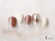 アイネイルズ 横浜EAST店(I-nails)/シンプル塗りかけミラーネイル