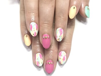 クォーターリゾートネイル(QUARTER RESORT nail)/ビタミンカラーネイル☆