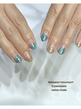 マーマ 八戸ノ里店(murmur)/ブルーニュアンスネイル
