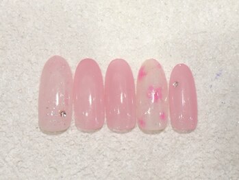 リノ ネイル(Rino nail)/5月新作 ピンクフラワー705k1