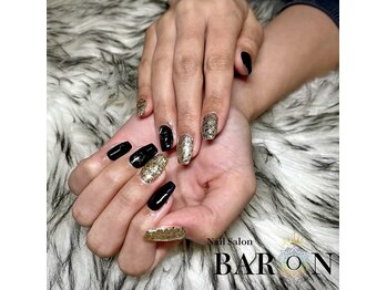バロン 町田店(BARON)/ブラック×ゴールドネイル