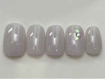 ネイルメゾン 天神店(NAIL MAISON)/パープルお花¥5000