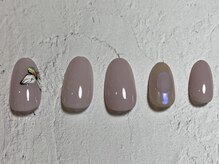 フレイムス アイラッシュ アンド ネイル(FRAMES)/手描きバタフライネイル♪