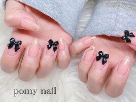 黒リボンネイル