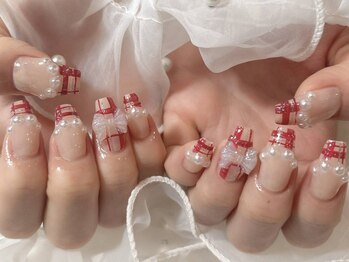ミイネイル(Me nail)/#バレンタインネイル #チェック