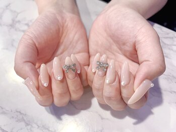 ヤシネイル(Yashi Nail)/シンプル持込 ワンカラーリボン