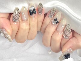 スカルプ持ち込み(チェック柄)