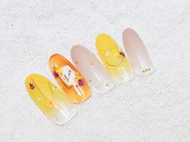 アンティーク押し花ネイル