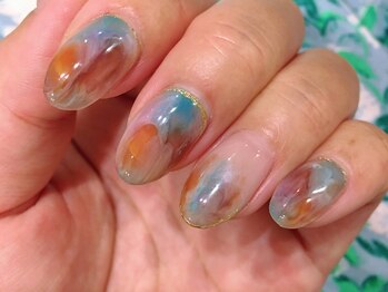 ネイルサロン リン(Lin)/夏ネイル ニュアンスネイル