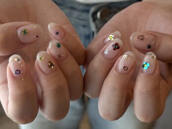 フィロンネイル 本町店(filonnail)/持込90分:ホロフラワー
