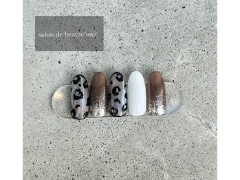 サロンドボーテネイル(salon de beaute NAIL)/【ヒョウ柄デザイン】