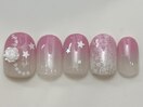 ピンクグラデレース¥8000