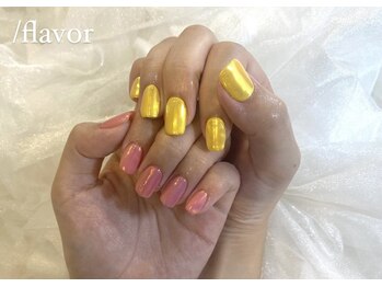 スラッシュフレーバー(/flavor)/アシメオーロラネイル☆