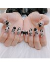 #black×silverネイル