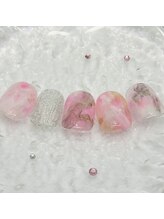 るみさんちのネイル/天然石ネイル〈ピンク〉