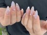 【ハンド】チップ長さ出し10本＋ガーリー定額デザイン☆
