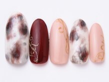 ネイリックス アヴェニール(NAILX avenir)/ヒョウ柄風タイダイアート