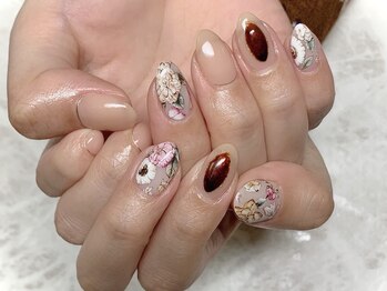 リコ(Relaxation Boutique LICO)/アンティークフラワーネイル