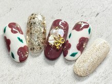 チェリーズネイル(Cherrys Nail)/和装 お正月 上品 大人 梅ネイル