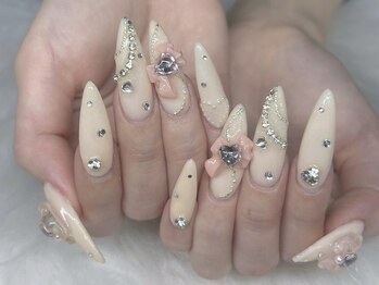 ネイルズバー 新宿店(Nails Bar)/Elegant Nude Blossom