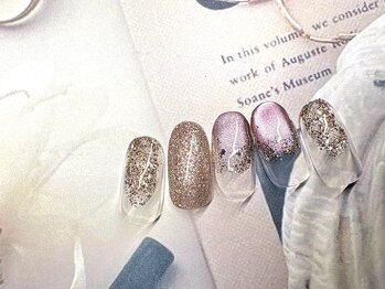 フルールソンネイル(fleur son nail)/2月定額シンプルアート