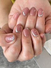 ネイルサロン ミル(Mille)/pink&silver