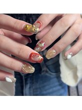 プリュネ(Prune)/成人式ネイル/ぷくぷくネイル/冬