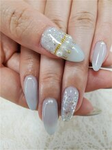 ダブルネイル(Double Nail)/[前窪]キラキラネイル