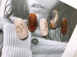 ニュアンスネイル　べっ甲