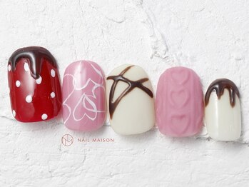 ネイルメゾン 渋谷店(NAIL MAISON)/バレンタインチョコハート￥9550