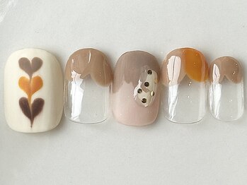 カラ ネイル 中津店(calla nail)/ラテアートぽく♪