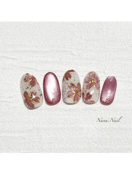 ナナネイル(Nana.Nail)/春の桜ネイル
