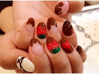 ボネール(nail ＆ eyelash Bounail)/チョコレート　イチゴ　苺