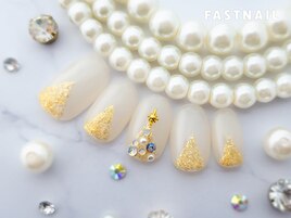 ツリー風クリスマスネイル