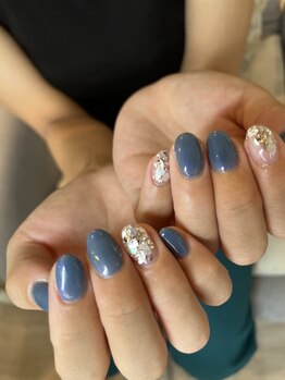 モアネイルズ(MORE-NAILS)/オーダー☆くすみBLUE