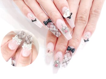 ネイルコレクション ピンク(Nail Collection Pink)/長さだしジェル★ちゅるんリボン