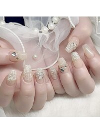 長さだし　持ち込みネイル