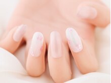 ヴァンネイル みなとみらい馬車道(VINGT NAIL)/ホワイトオーロラ×フラワー