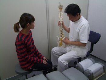 林カイロプラクティック院/模型で原因部分の説明