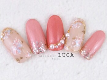 ネイルアトリエルカ(nail atelier LUCA)の写真/春ネイルはガラスフレンチネイル等、トレンドから華やかデザインまで豊富にご用意！