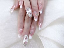 スペラ 大宮店(Spera)/リボンとキラキラ埋め尽くネイル