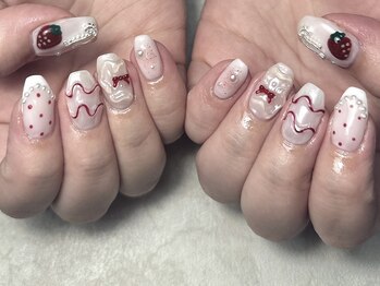 ルノアドットルーム(Lunoa.room)/苺ショートケーキネイル