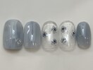 ブルーもやもやお花¥6000