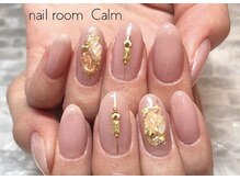 ネイルルーム カーム(nail room Calm)/シンプルベージュネイル