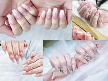 ワンホンネイル150分★13800デザインやり放題追加パーツ有