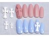《クロスネイル》ワンカラー+クロス2本　￥6150