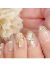 アンドネイルアンドビューティー(&NAIL and Beauty)/ニュアンスでブライダルネイル