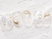 ネイルメゾン 渋谷店(NAIL MAISON)/ぷっくりホロお花¥4800
