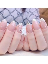 ピオニーネイル(peony nail)/ガラスフレンチ