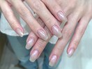 キラッと　ミラーオーロラネイル